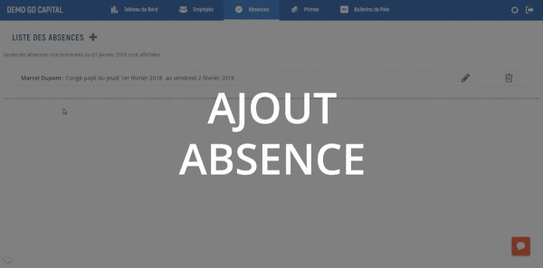Ajout absence Ajout absence